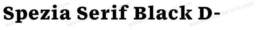 Spezia Serif Black D字体转换
